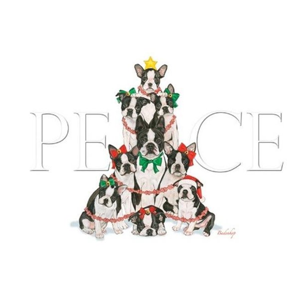 Pipsqueak Productions Pipsqueak Productions C542 Holiday Boxed Cards- Boston Terrier C542